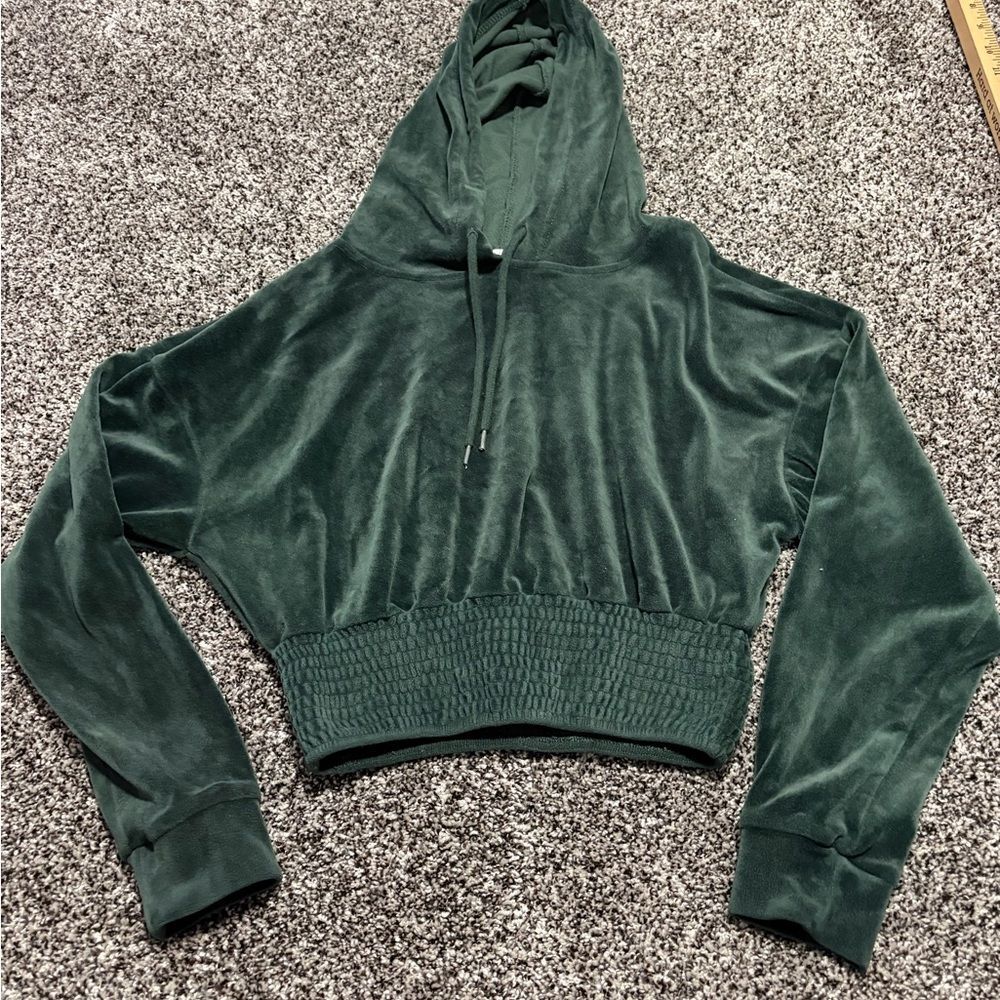 Better together Emerald Green Velvet Hoodie Woman’s size small